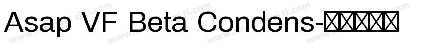 Asap VF Beta Condens字体转换